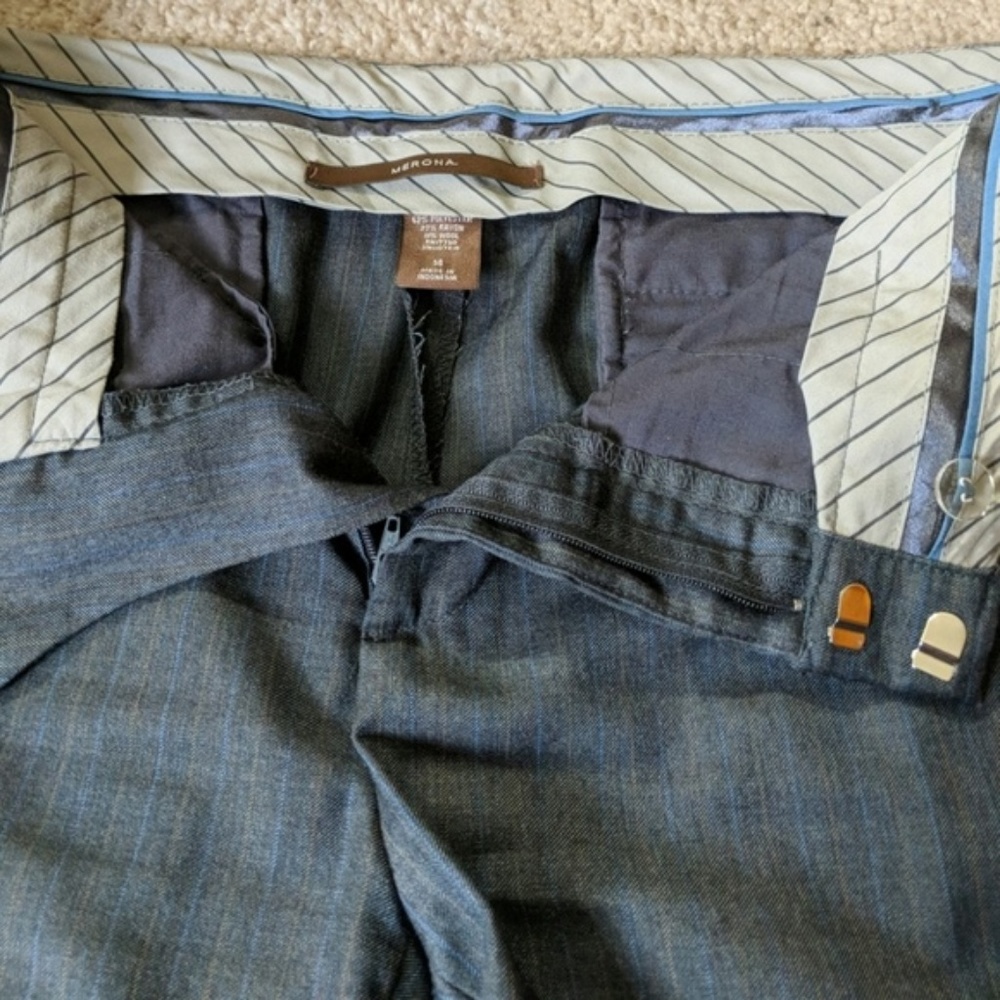 Merona Grey/Blue Work Pants
